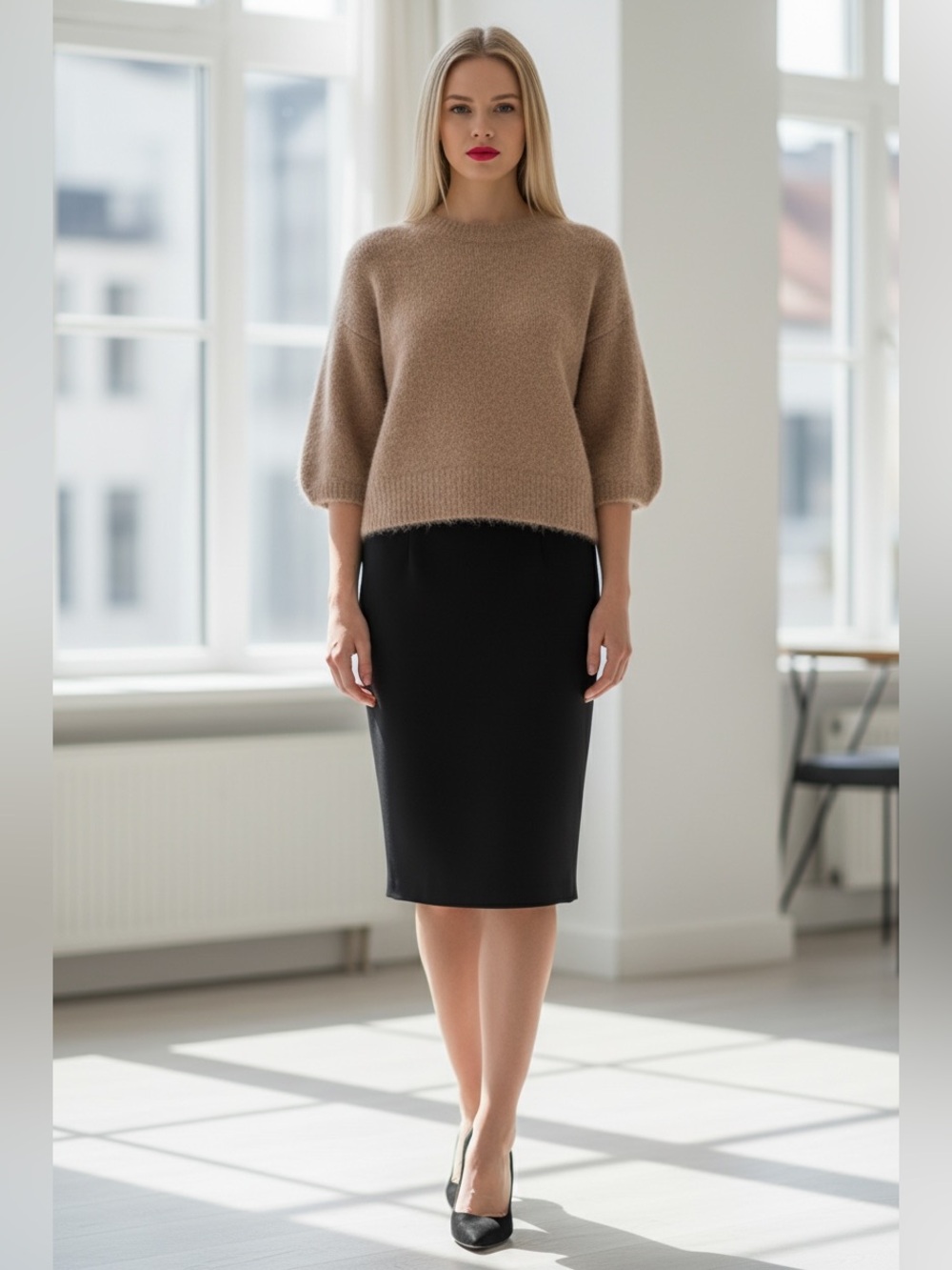 Elan Tan Sweater